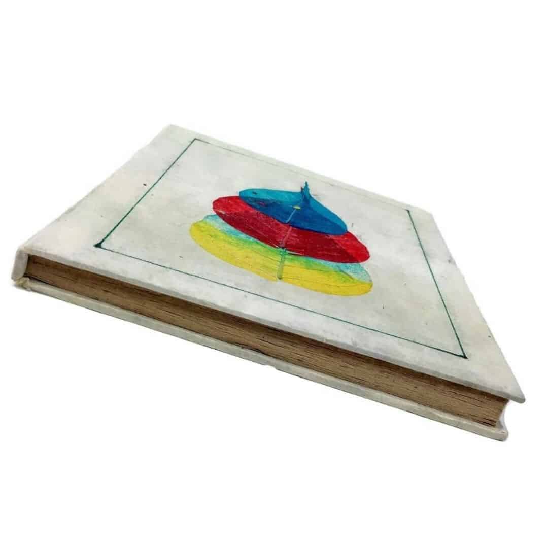 Lokta Paper Notebook -Bodhi Leaf Embedded - Image 2