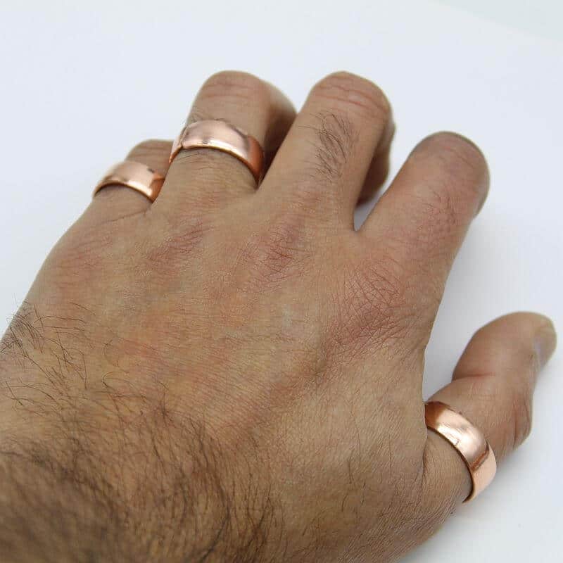 Set of 3 Copper Rings ~ Plain - Image 2
