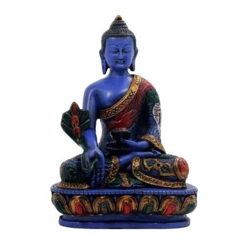 Resin Medicine Buddha - 5.25 inches (Multicolor)