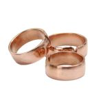 Set of 3 Copper Rings ~ Plain