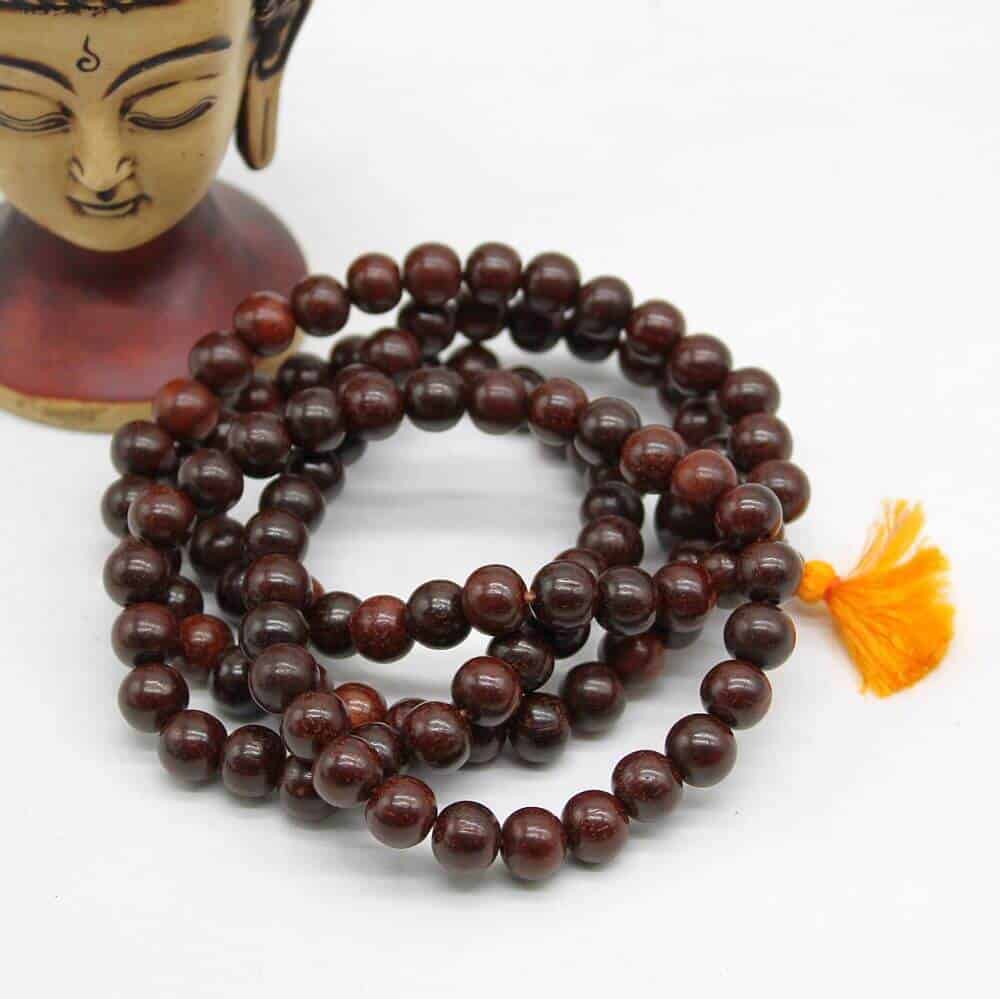 Red Sandlewood Japa Mala ~10mm - Image 2