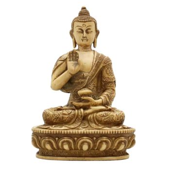 Resin Buddha Statue - 8.5 inches (Antiqued)