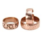 Set of 3 Copper Healing Rings ~ Mixed