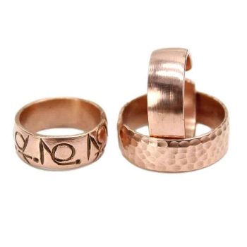 Set of 3 Copper Healing Rings ~ Mixed