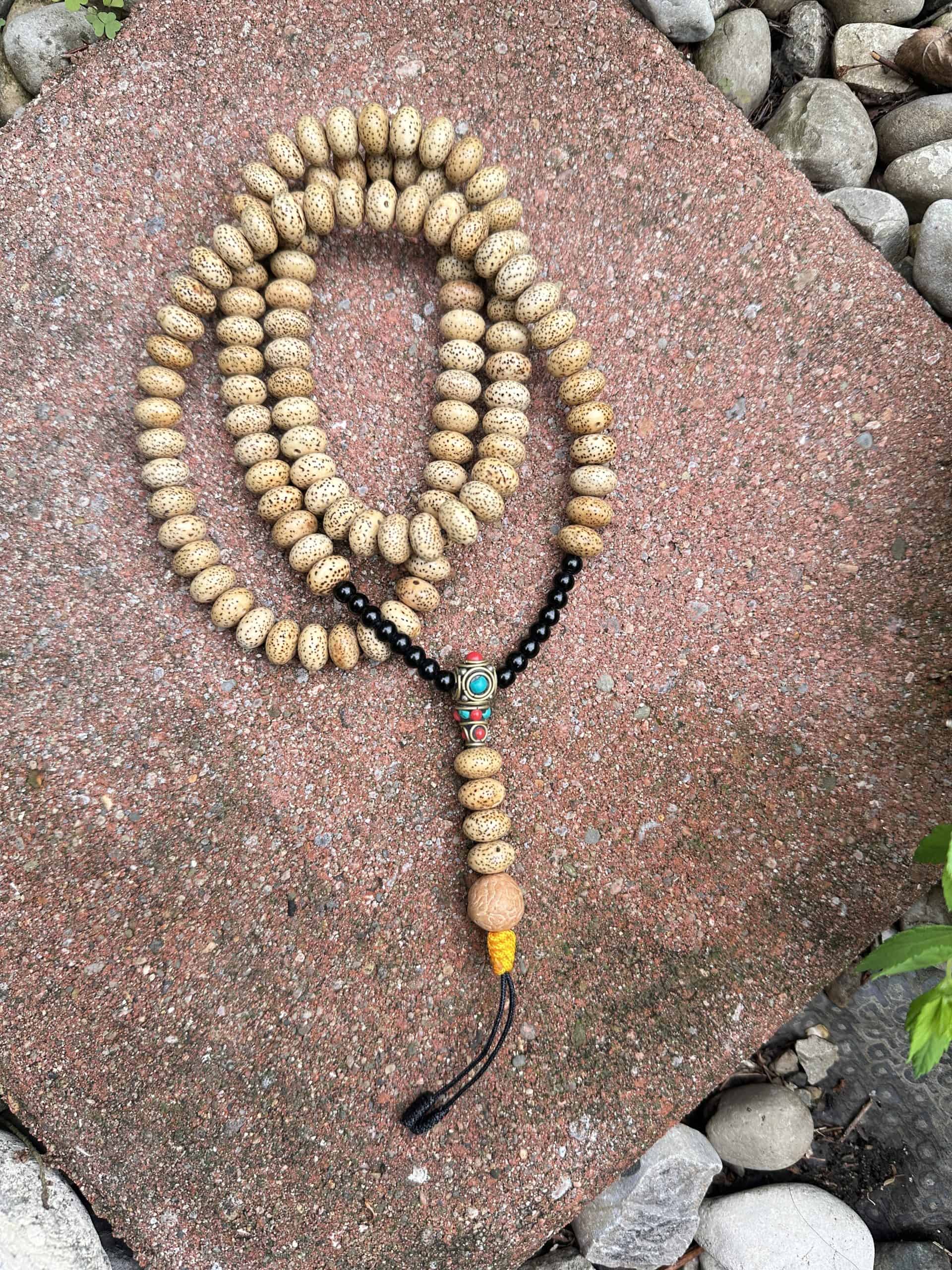 Lotus seed prayer beads mala