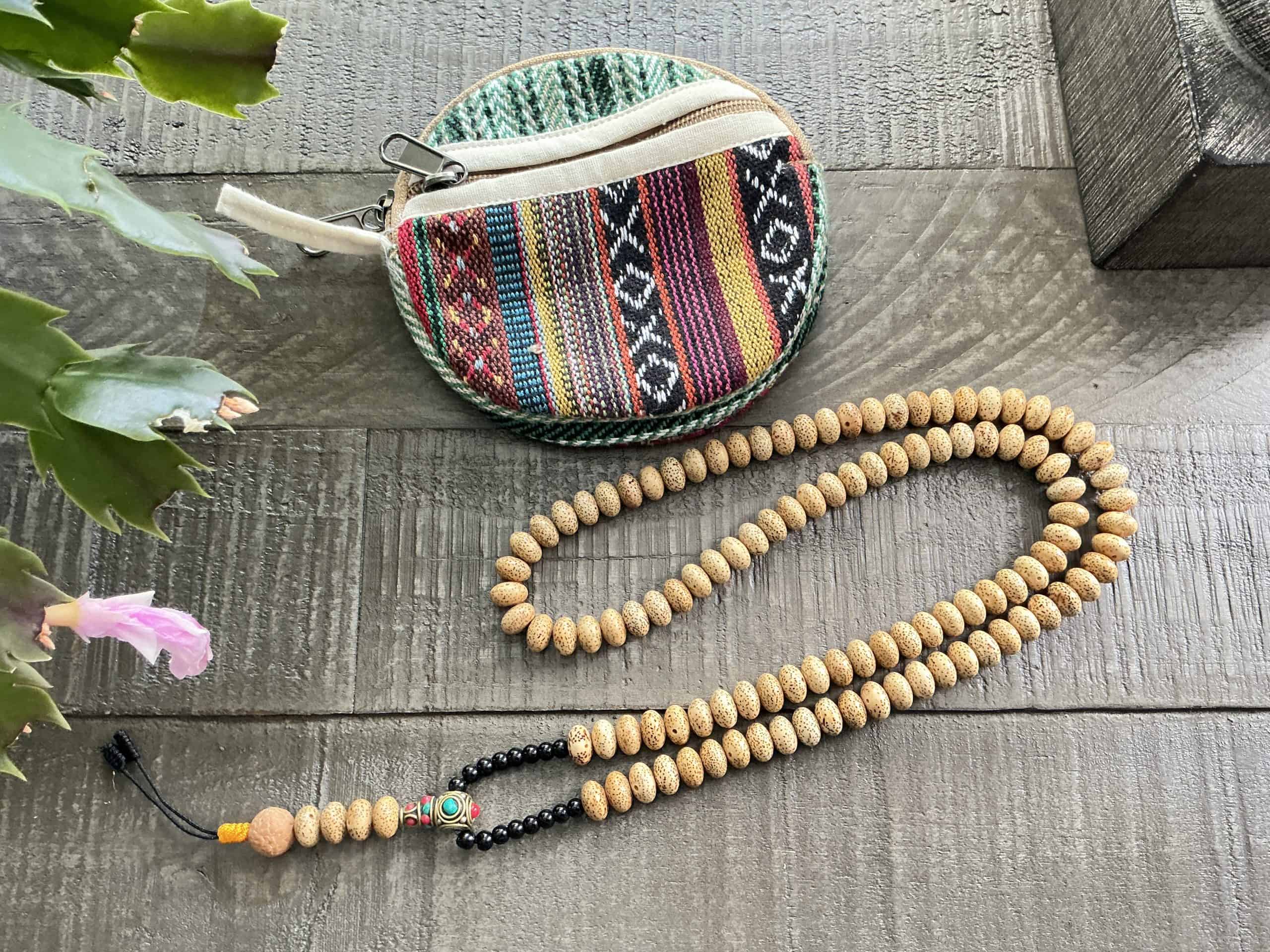 Meditation Mala made with Real Lotus seeds.